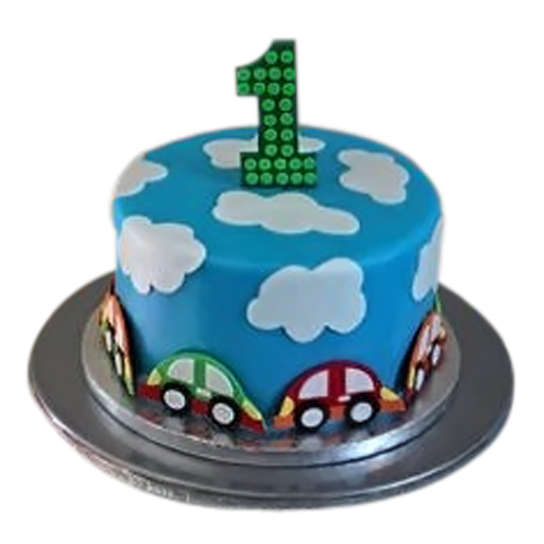 This time i made a birthday cake for a 3 year old little boy who loves cars. First Birthday Cakes Round Cake Sheet Cake And More