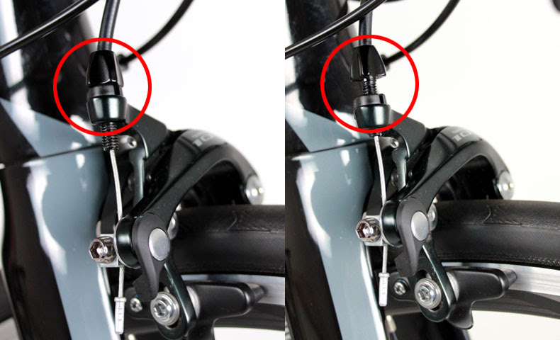 自転車 前 ブレーキ 調整