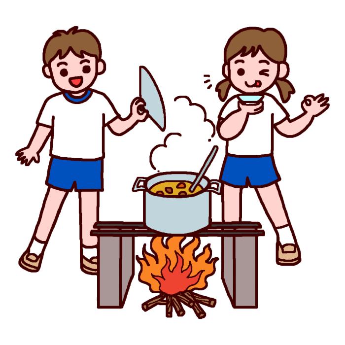 無料イラスト画像 ぜいたくカレー 作り イラスト