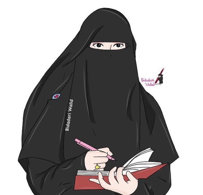 27 Gambar Lukisan  Kartun Muslimah Gambar Kartun Mu