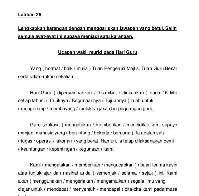  Contoh  Karangan  Yang Pendek  Surat 35