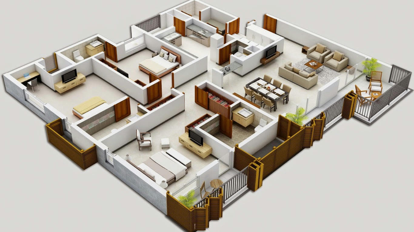 Denah Rumah Mewah 3d Desain Rumah Minimalis Terbaru Tahun Ini