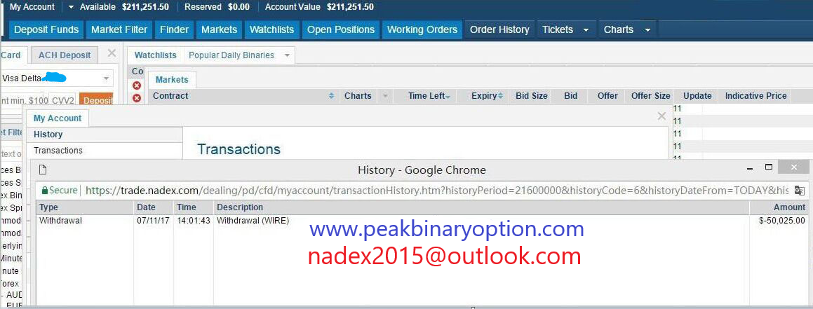 nadex binary options bot