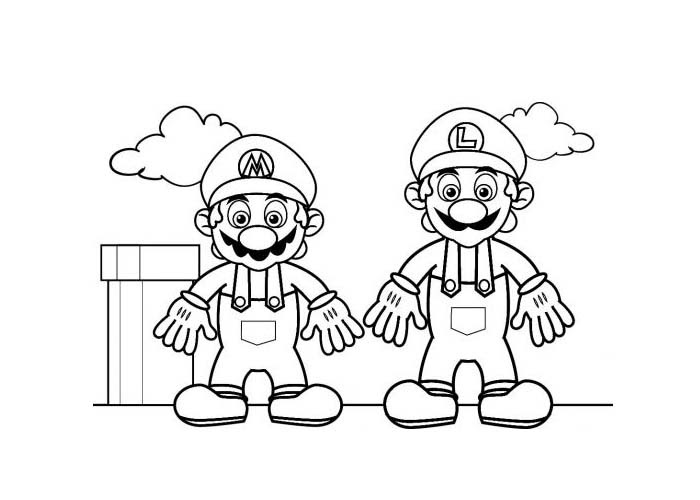 Print mario coloring pages for free and color our mario coloring! Mario And Luigi Coloring Page Coloring Pages