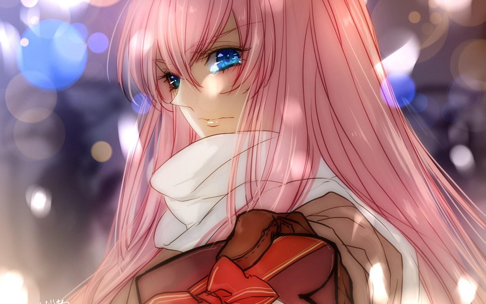 Anime Girl Blue Eyes Red Hair