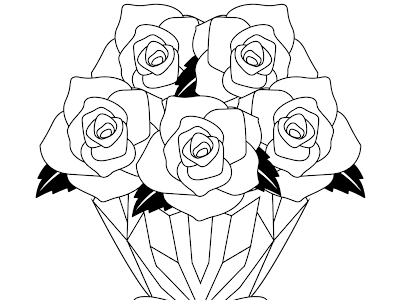 選択した画像 花束 イラスト 手書き 白黒 272610