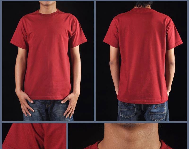 Mentahan Kaos  Warna Merah  Marun  Depan Belakang AZ Chords