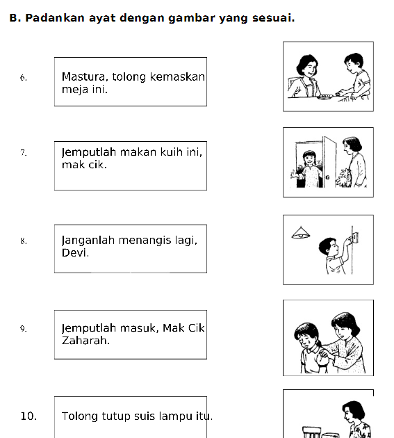 Soalan Bahasa Inggeris Tadika 6 Tahun - Contoh 0108