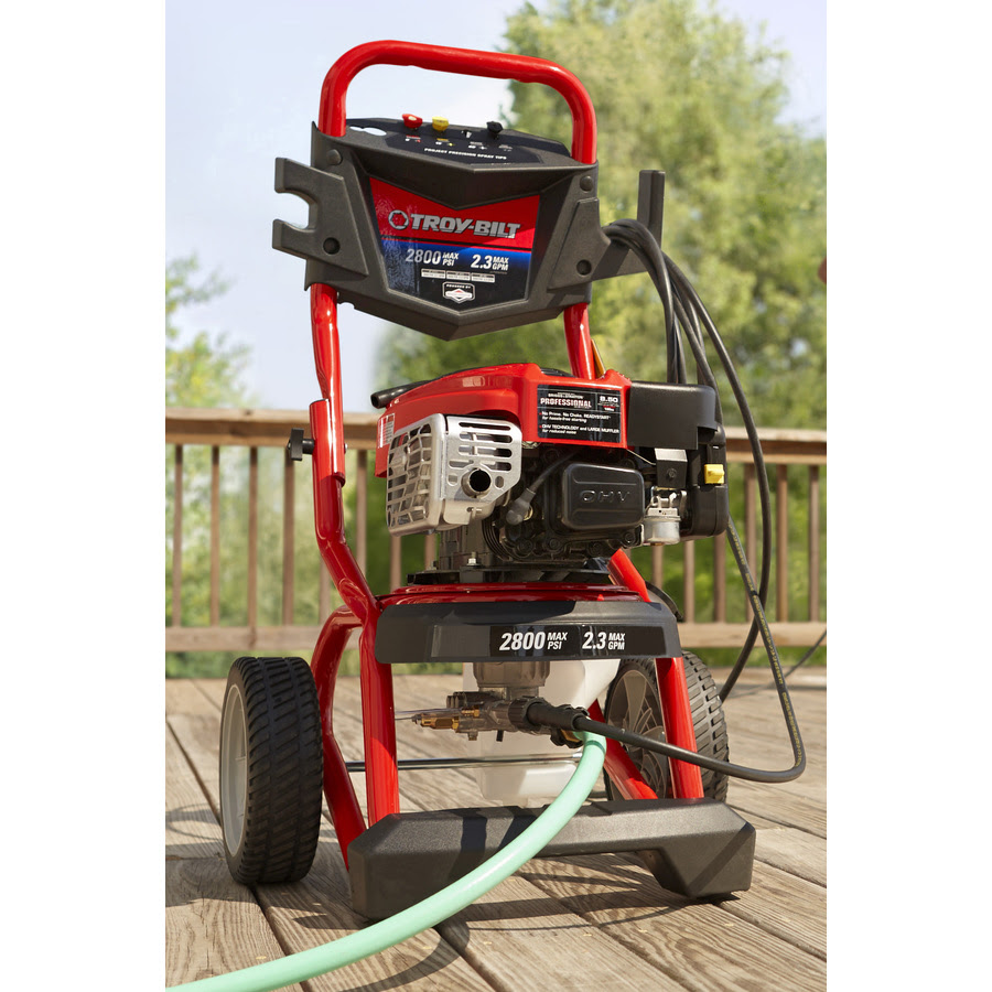 With proper care, a pressure washer can last for many years. Troy Bilt 2800 Psi 2 3 Gpm Cold Water Gas Pressure Washer With Briggs Stratton Engine Carb In The Gas Pressure Washers Department At Lowes Com