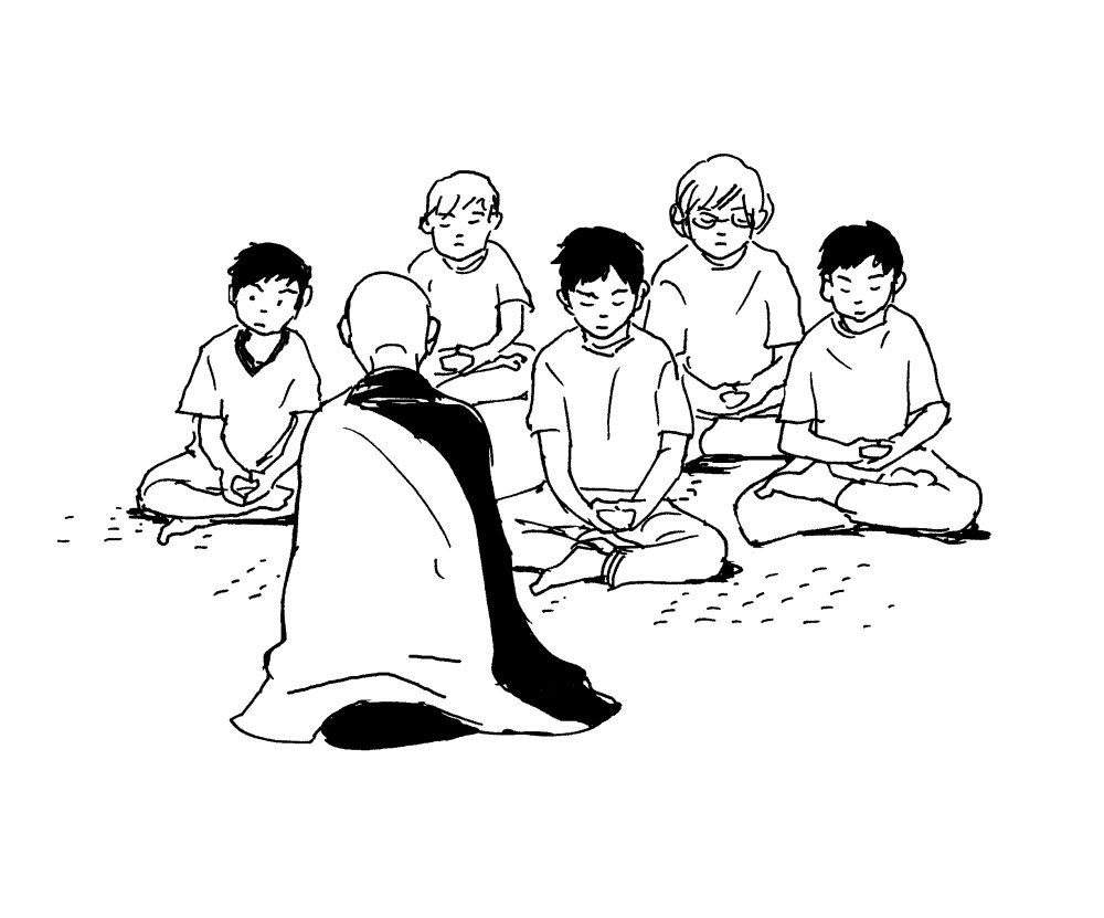 かわいい動物画像 トップ100 座禅 イラスト