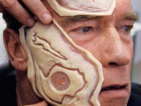 Awesome photos of Arnold Schwarzenegger's makeup transformation for 'Terminator Genisys'