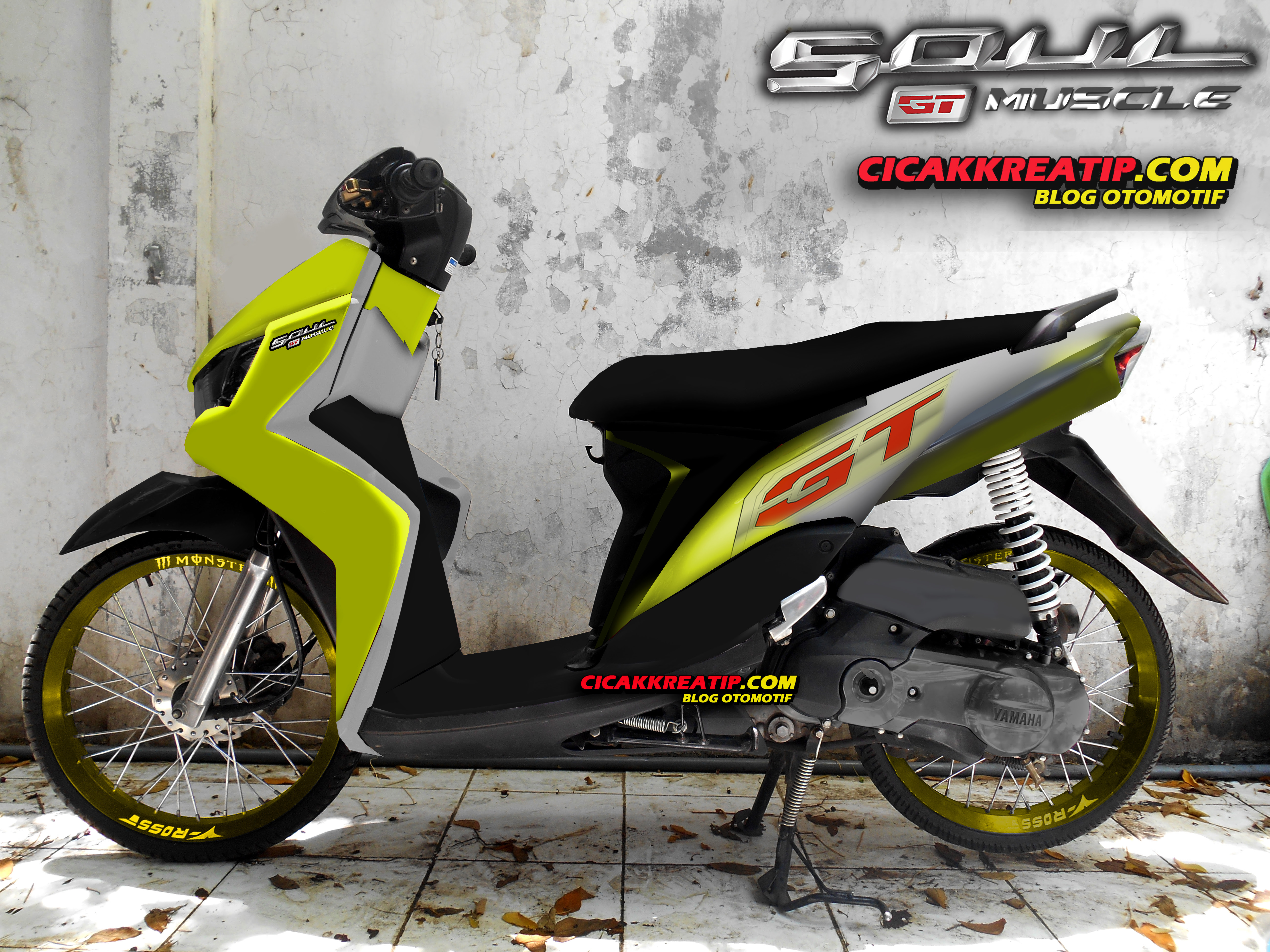 Modifikasi Mio Soul Gt Warna Putih Modifikasi Motor Kawasaki Honda