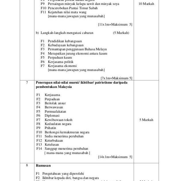 Skema Jawapan Sejarah Kertas 3 Pembangunan Dan Peranan 