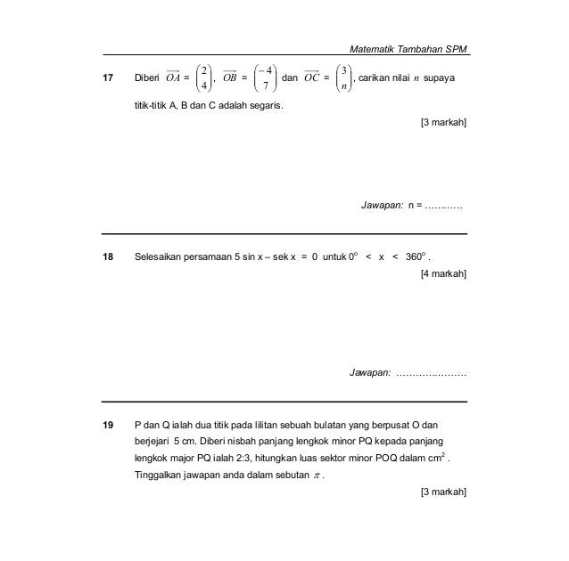 Soalan Matematik Tingkatan 4 Mrsm Ppdbasu