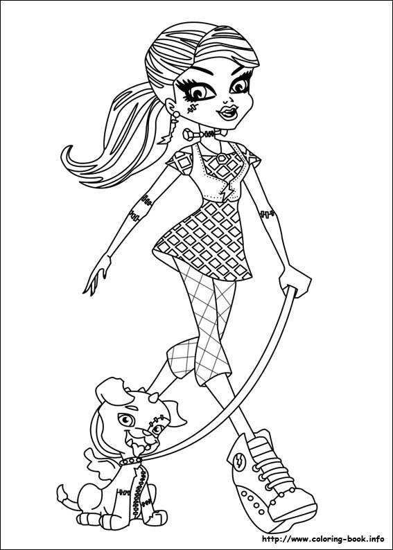 Click here to print free printable monster high coloring sheet for ghoulia yelps, lagoona blue, draculaura, frankie stein, clawdeen wolf and cleo de nile wearing their first wave outfits. Monster High Coloring Pages On Coloring Book Info
