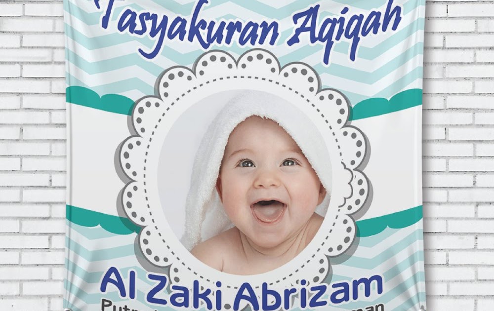 Background Banner Kelahiran Bayi Banner Aqiqah - contoh ...