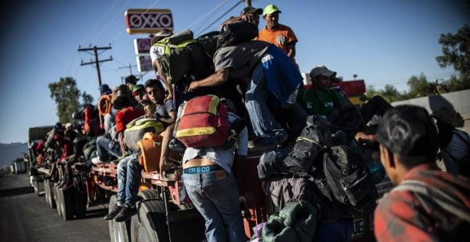 Detienen a 600 migrantes de la caravana en México  |  AFP