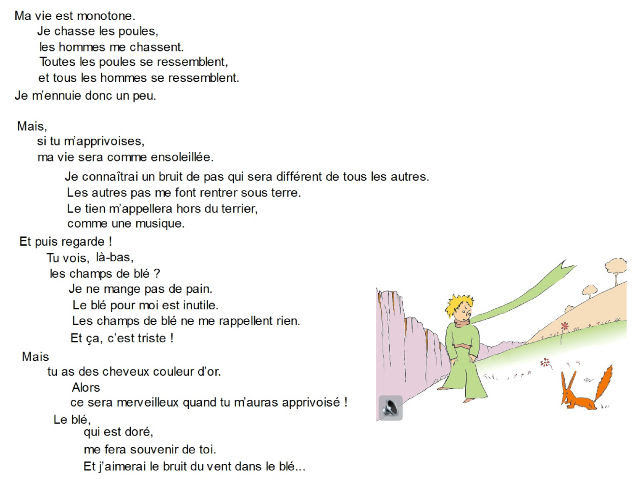 Texte Le Petit Prince Et Le Renard Exemple De Texte