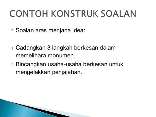 Contoh Soalan Aras Analisis Pendidikan Islam - Terengganu s