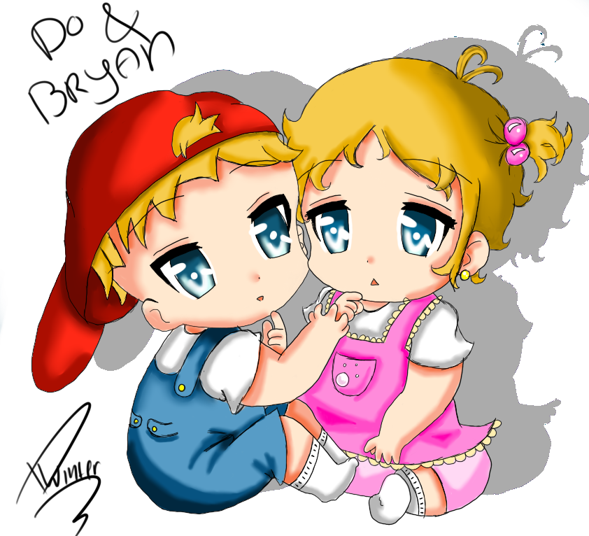 Love My Good Anime Twins Boy And Girl Base