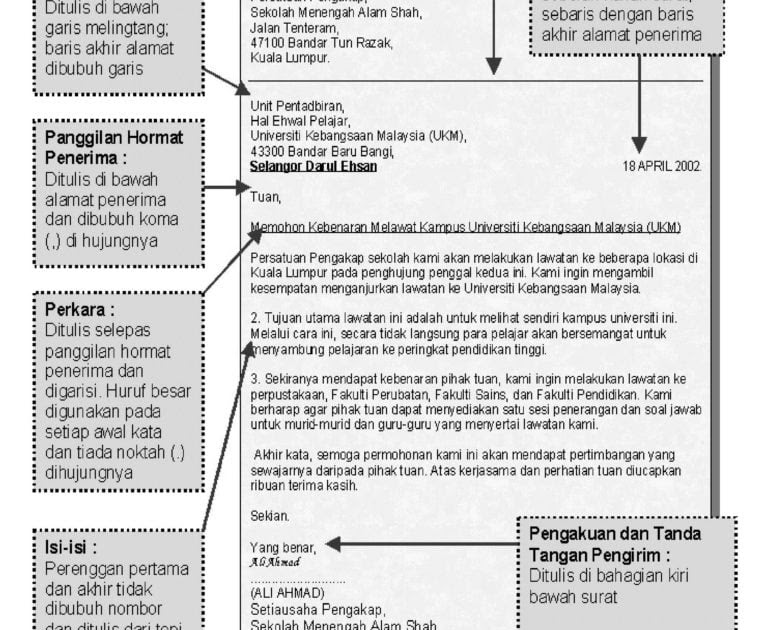 Contoh Surat Rasmi Dengan Nombor Rujukan - Gongsyam