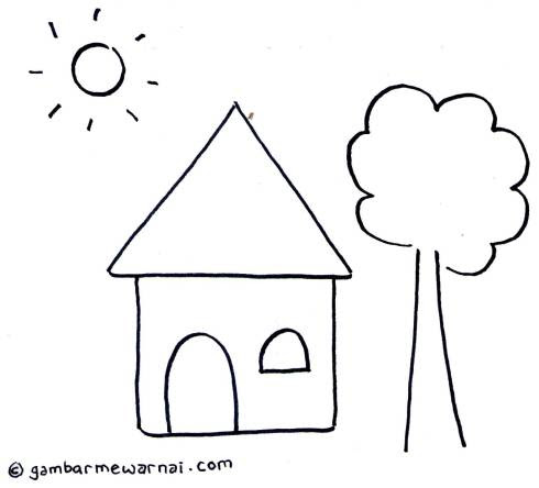  Gambar  Rumah  Adat  Untuk Mewarnai  Blog Images