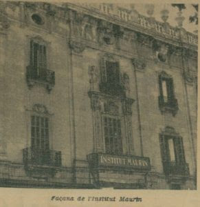 Palau de la Virreina Institut M aurin Julio 1937 Barcelona