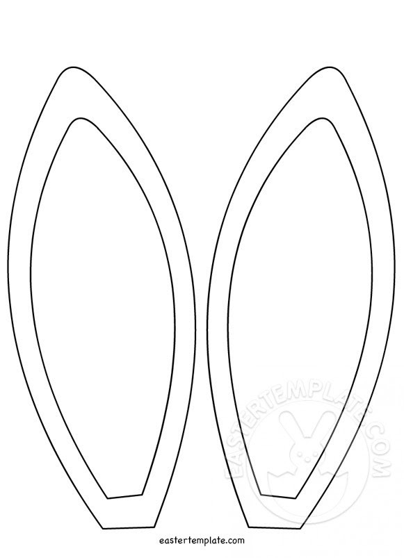 60 rabbit shape templates and crafts colouring pages. Bunny Ears Template Coloring Page Easter Template