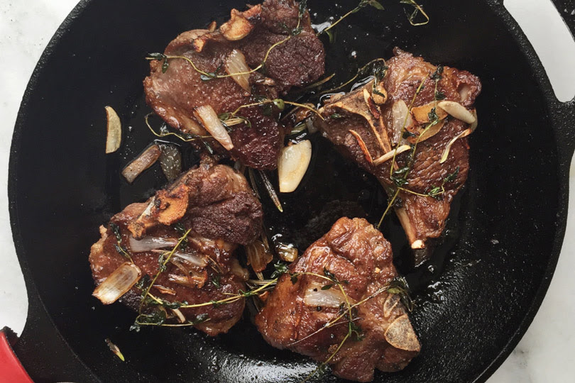 8 lamb loin or rib chops, cut 1 inch thick (about 2 1/2 pounds total). Lamb Loin Chops With Garlic Shallot And Thyme