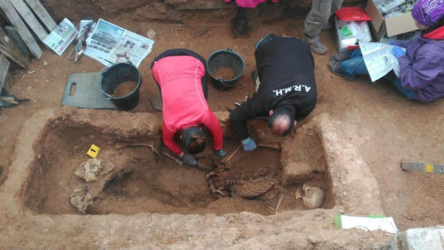 Exhumación en el cementerio de Guadalajara este año. FOTO: Asociación para la Recuperación de la Memoria Histórica