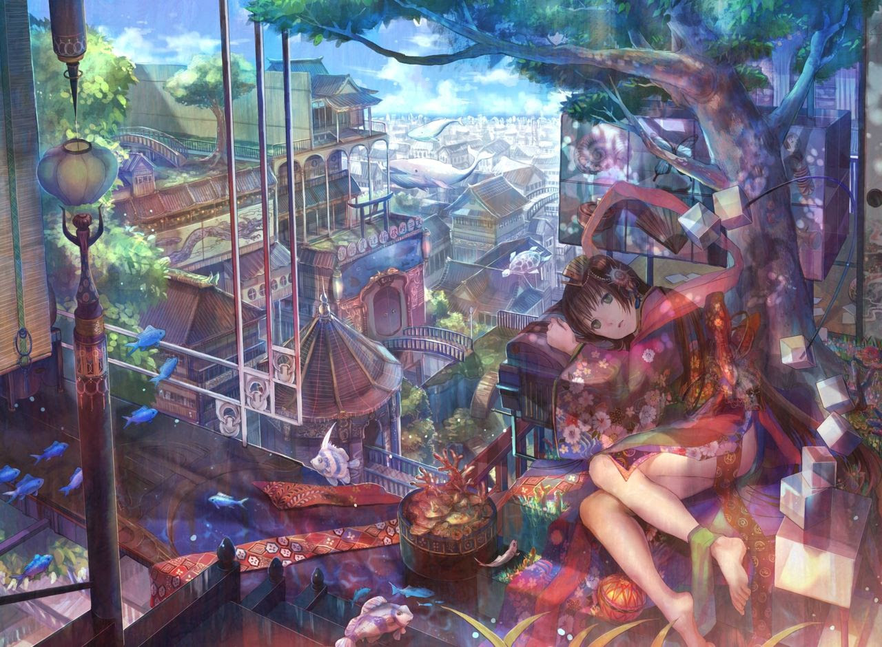 かっこいい 和風 幻想的 イラスト 女の子 美しい芸術
