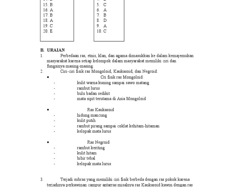 Soal Dan Jawaban Sosiologi Kelas 11 Bab 2 Ilmu Guru