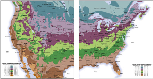 luther vandross: Gardening Zones Map North America