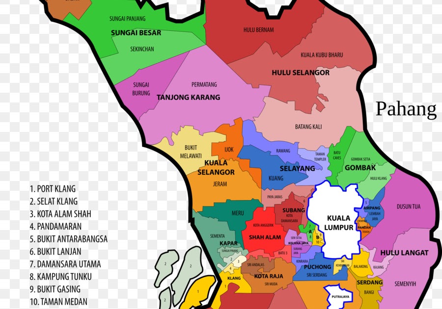 Image result for selangor state map"