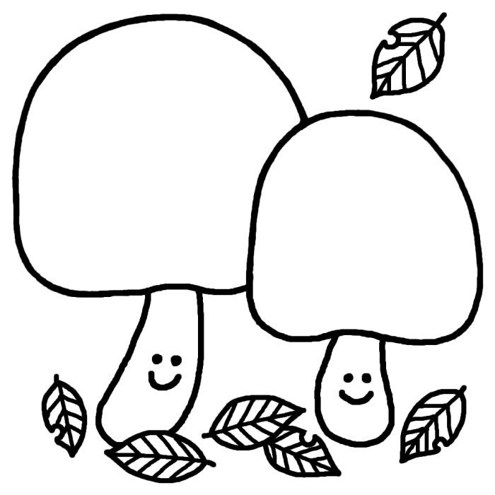 0以上 きのこ 9 月 イラスト 白黒 Illustkirun