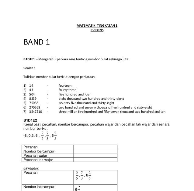 Contoh Soalan Matematik Tahun 3 Dlp - Soalan d