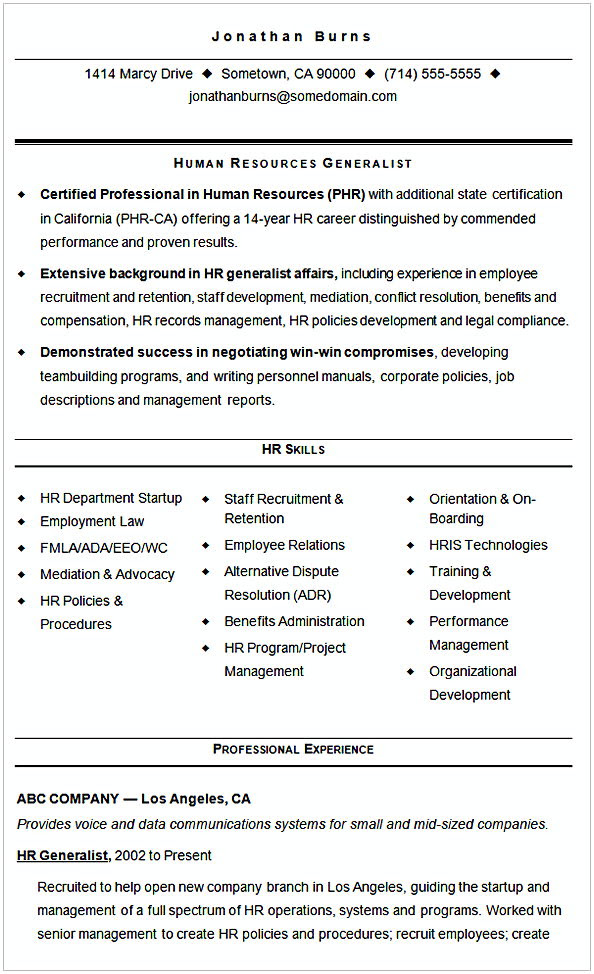 Hr managers receive a ton of resumes each day. Hr Manager Resume Sample