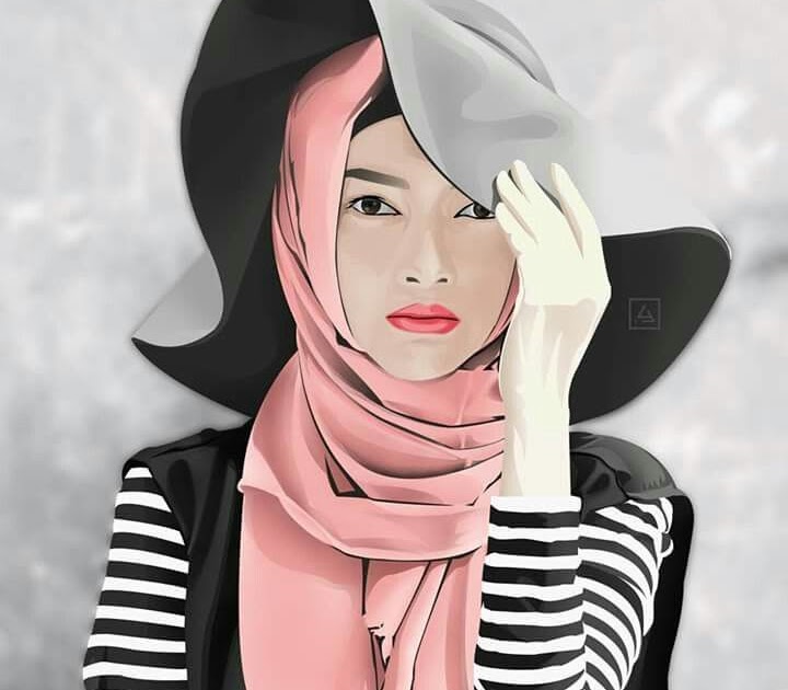Gambar Vektor Wanita Cantik Hijab Hijab Lifestyle