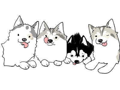 無料の動物画像 シベリアンハスキー イラスト 簡単