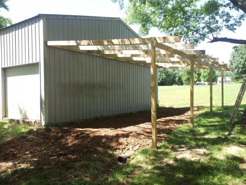 Attaching a lean to to a pole barn | Merry