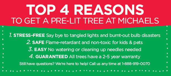 TOP 4 REASONS TO GET A PRE-LIT TREE AT MICHAELS