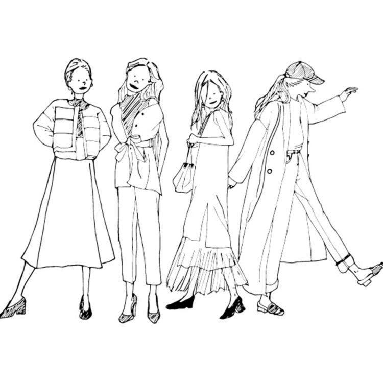 イラスト集 元のイラスト モノクロ おしゃれ
