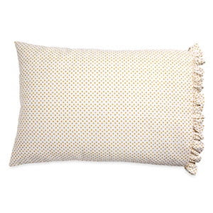 Polka-dot & ruffle pillow case