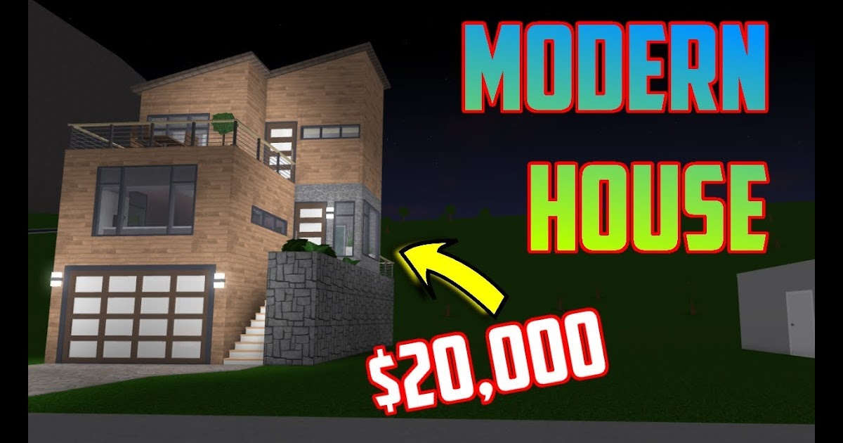 20 000 Modern House Build Roblox Bloxburg Modern Mansions Free - roblox bloxburg french mansion giveaway