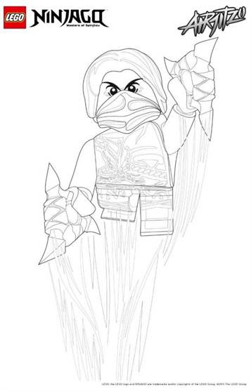 Ausmalbild Ninjago Garmadons Motorrad Gang - Cartoon-Bild