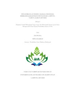 4 kamus bahasa lampung lengkap. Pengembangan Modul Bahasa Indonesia Berbasis Karakter Di Min Bandar Lampung Tahun Ajaran 2017 2018 Raden Intan Repository