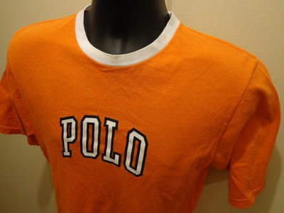 Promo Offer Boys Polo Ralph Lauren Short Sleeve Orange Riger Tee Shirt LG 1416