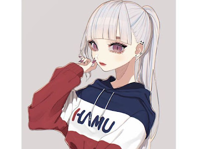 画像 かっこいい パーカー イヤホン 女の子 イラスト 114004