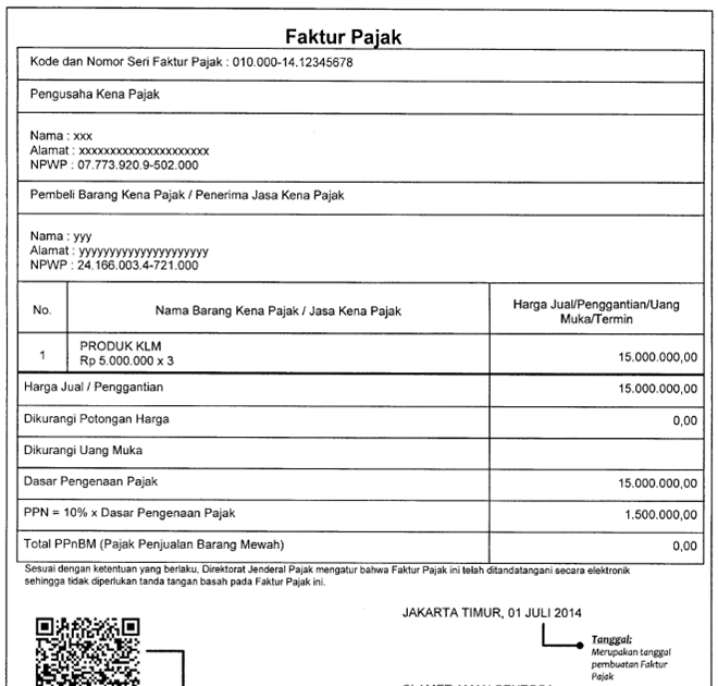 Contoh Soal Pengisian Faktur Pajak - Lintoh