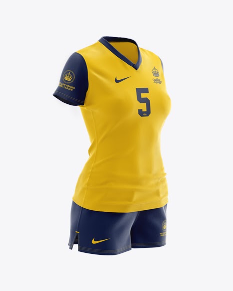 Download Free Mockups Women's Rugby Kit with V-Neck Jersey Mockup ...